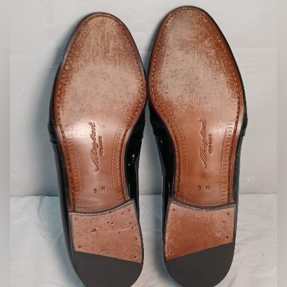 🛑 1 hour sale. Mezlan, men’s size 9, Mirage Black Patent Tuxedo Shoes, STUNNING - Picture 5 of 9